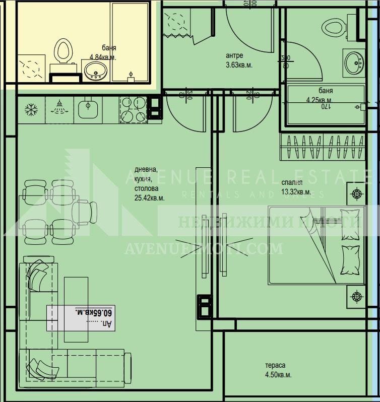 In vendita  1 camera da letto Plovdiv , Karshiiaka , 70 mq | 15811719 - Immagine [2]