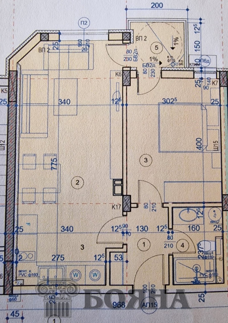 En venta  1 dormitorio Ruse , Tsentralen yuzhen rayon , 69 metros cuadrados | 16067811