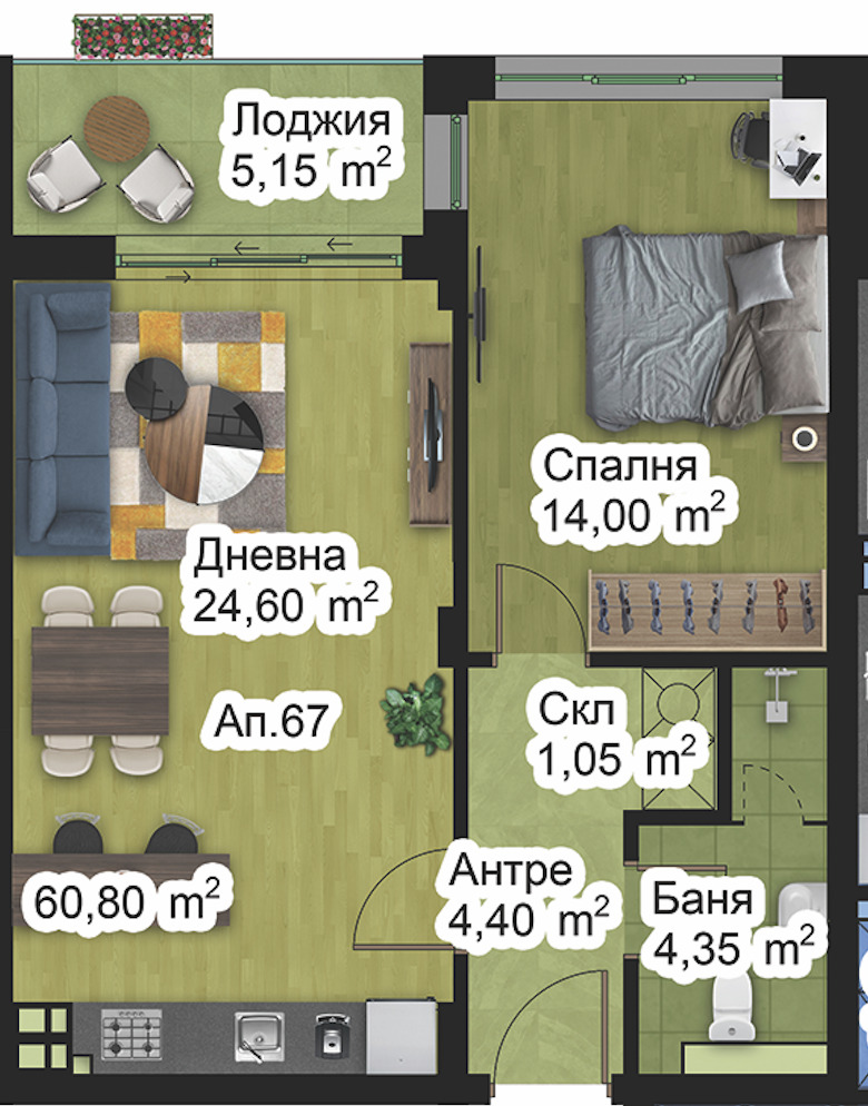 Продава  2-стаен град Пловдив , Младежки Хълм , 71 кв.м | 22670276 - изображение [2]