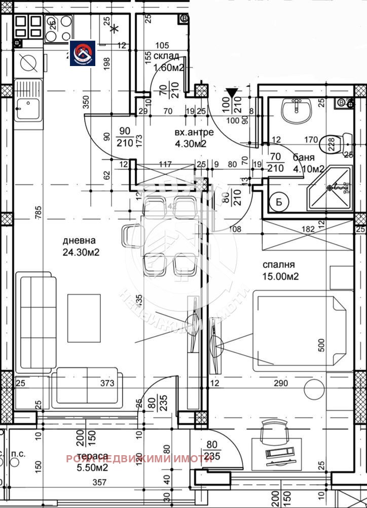 Продаја  1 спаваћа соба Пловдив , Христо Смирненски , 72 м2 | 94607123 - слика [3]