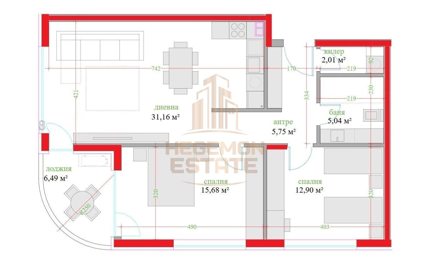 Продава 3-СТАЕН, гр. Варна, Трошево, снимка 2 - Апартаменти - 54260207