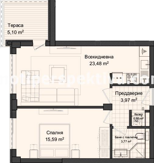 In vendita  1 camera da letto Plovdiv , Karshiiaka , 74 mq | 62084641 - Immagine [7]