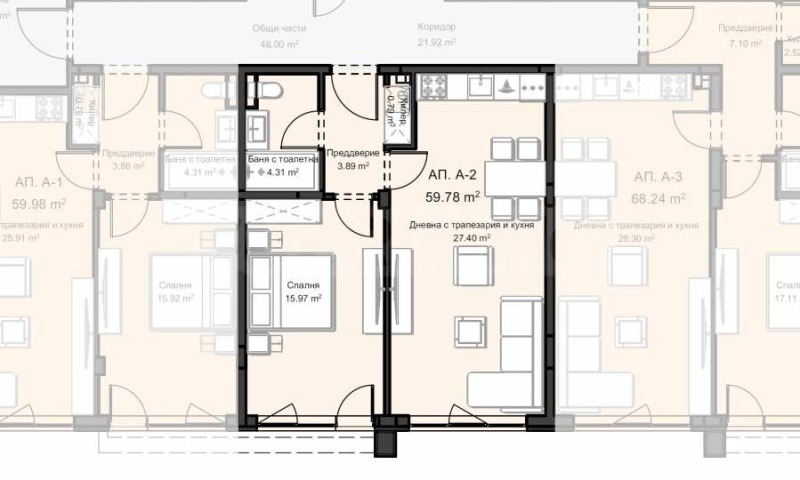 Продава 2-СТАЕН, гр. Пловдив, Остромила, снимка 6 - Апартаменти - 52673060