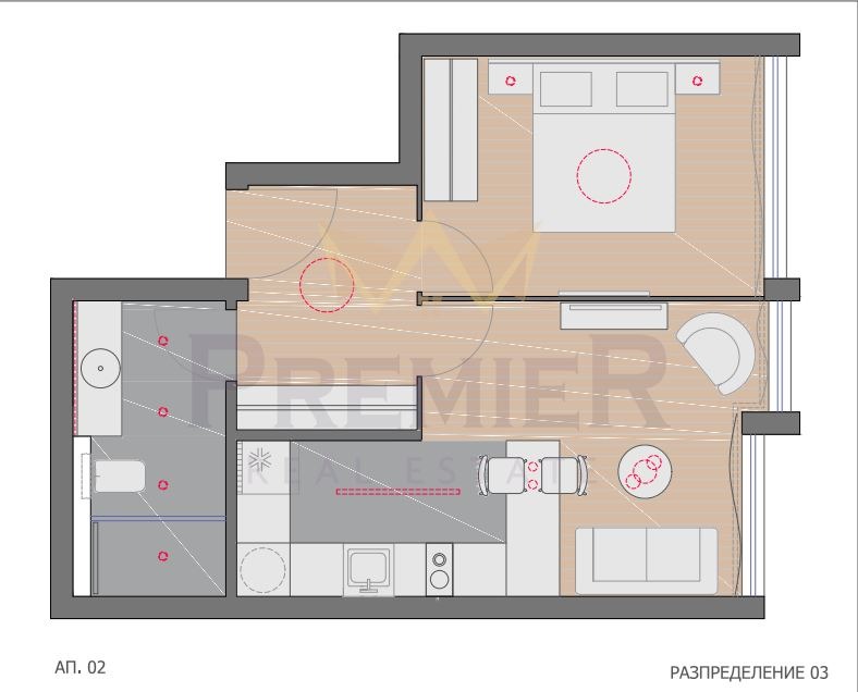 In vendita  1 camera da letto Varna , Zimno kino Trakiia , 51 mq | 68352943 - Immagine [13]