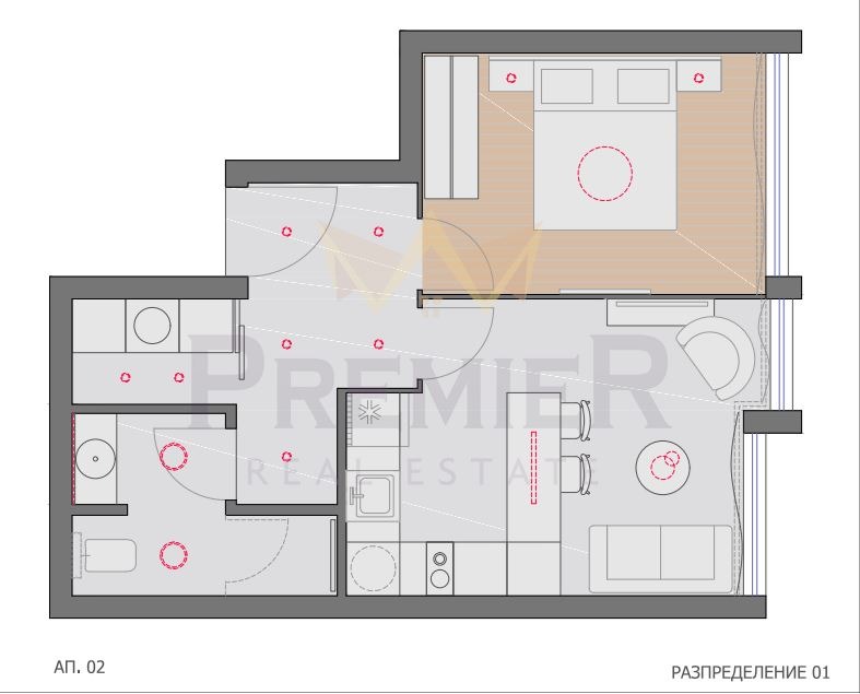 In vendita  1 camera da letto Varna , Zimno kino Trakiia , 51 mq | 68352943 - Immagine [12]