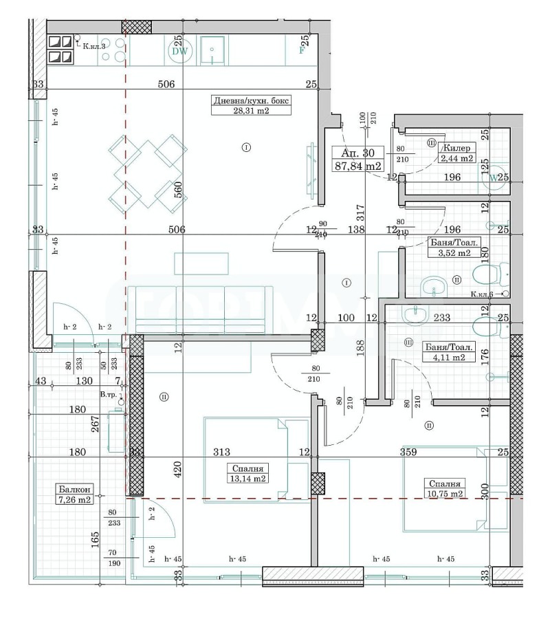 De vânzare  2 dormitoare Varna , Levsci 2 , 102 mp | 21254498 - imagine [4]
