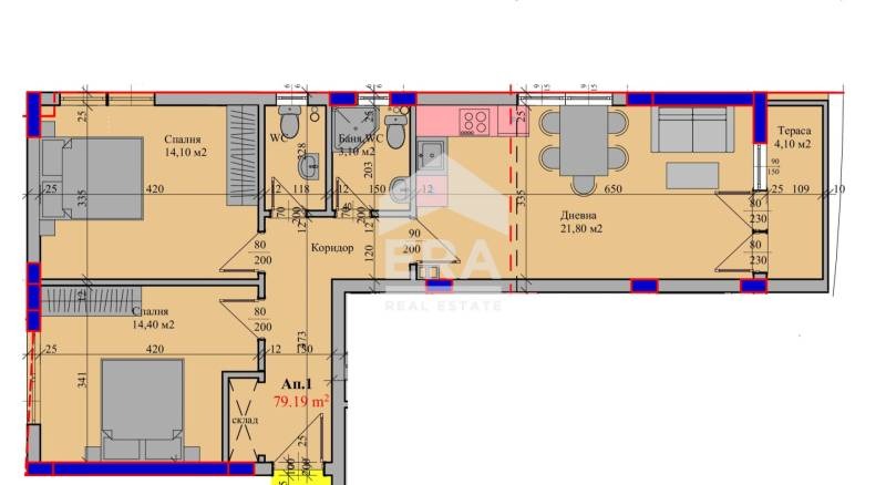Til salg  2 soveværelser Veliko Tarnovo , Tsentar , 91 kvm | 37016365 - billede [3]