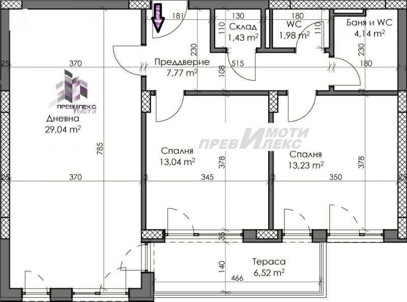 Продава 3-СТАЕН в град Пловдив, Каменица 2 - 108 кв.м / 122 377 € » 239 348.61 лв., ПРЕВИЛЕКС ИМОТИ