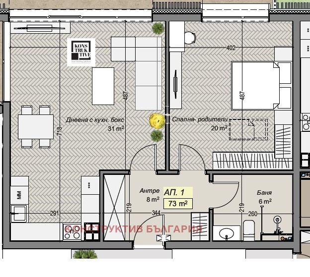 На продаж  1 спальня София , Герман , 84 кв.м | 60390508 - зображення [2]