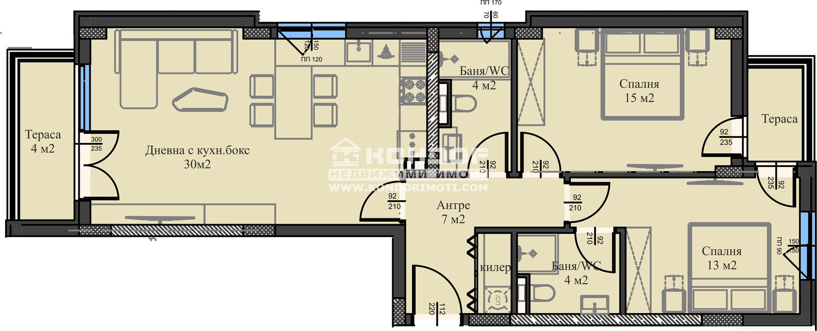 Продава 3-СТАЕН, гр. Пловдив, Кючук Париж, снимка 4 - Апартаменти - 47818125