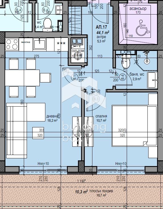 Zu verkaufen  1 Schlafzimmer Sofia , Razsadnika , 52 qm | 21866211 - Bild [2]