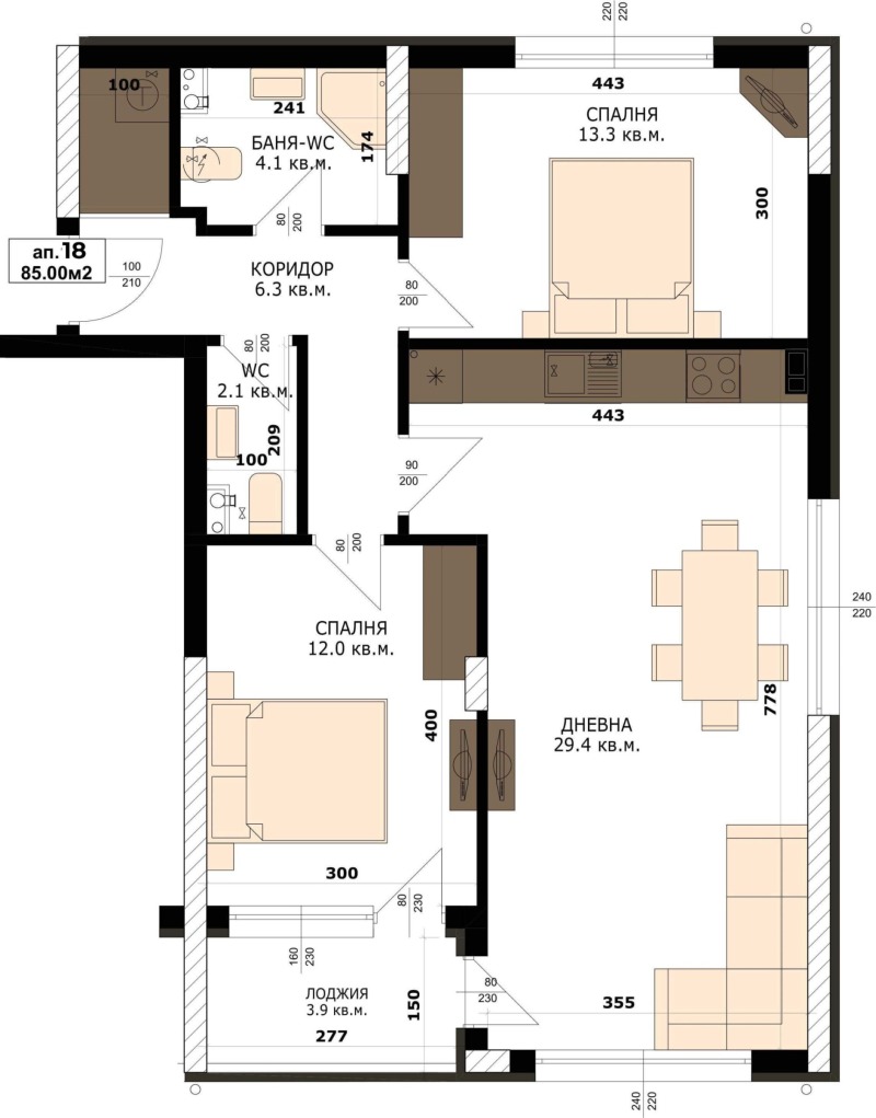 Продава  3-стаен град Варна , Кайсиева градина , 96 кв.м | 79789919 - изображение [3]