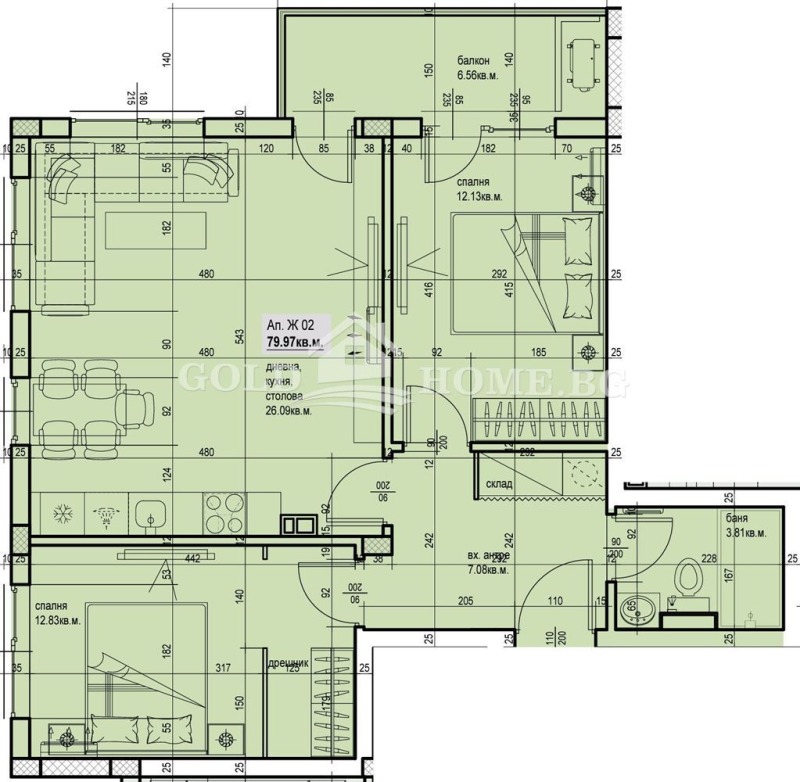 Продава 3-СТАЕН, гр. Пловдив, Остромила, снимка 3 - Aпартаменти - 49359389