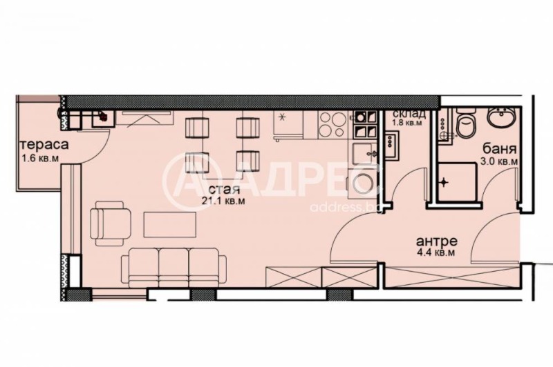 Продава 1-СТАЕН, гр. София, Витоша, снимка 2 - Апартаменти - 52563648