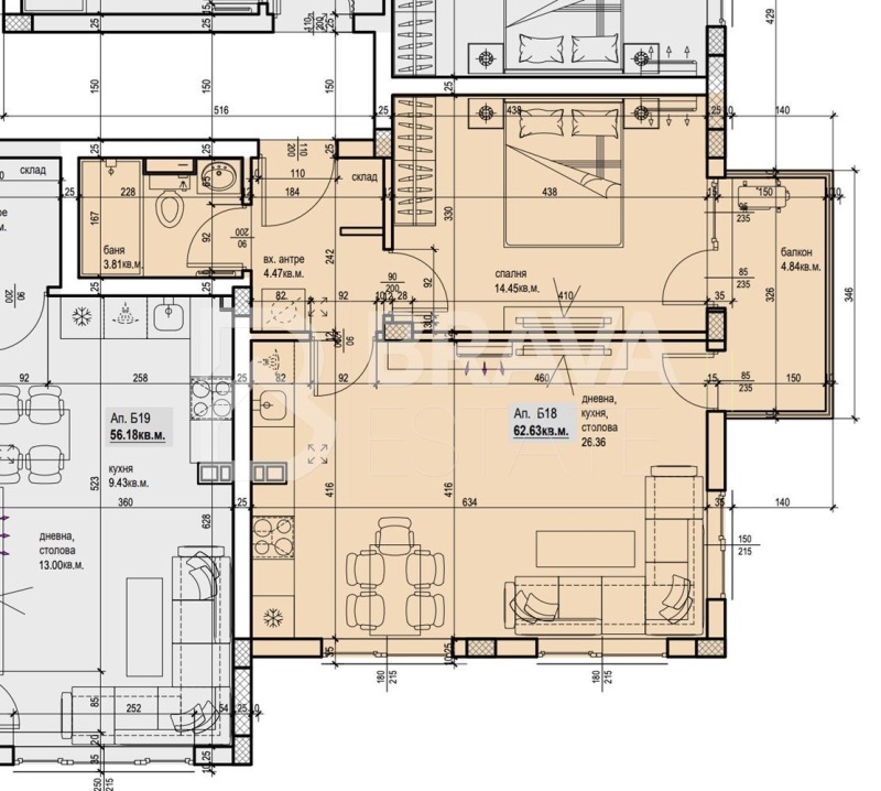 Til salgs  1 soverom Plovdiv , Ostromila , 75 kvm | 88664342 - bilde [12]