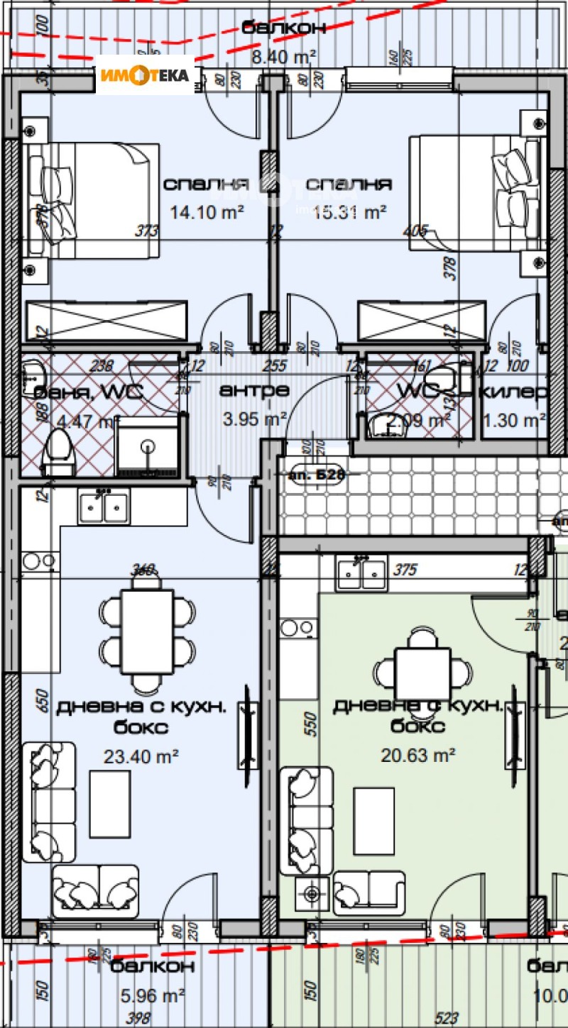 Te koop  2 slaapkamers Varna , Izgrev , 108 m² | 97630408 - afbeelding [4]