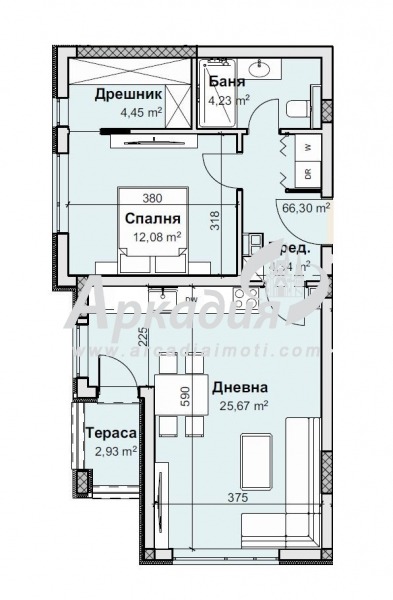 Te koop  1 slaapkamer Plovdiv , Ostromila , 77 m² | 56373941 - afbeelding [2]