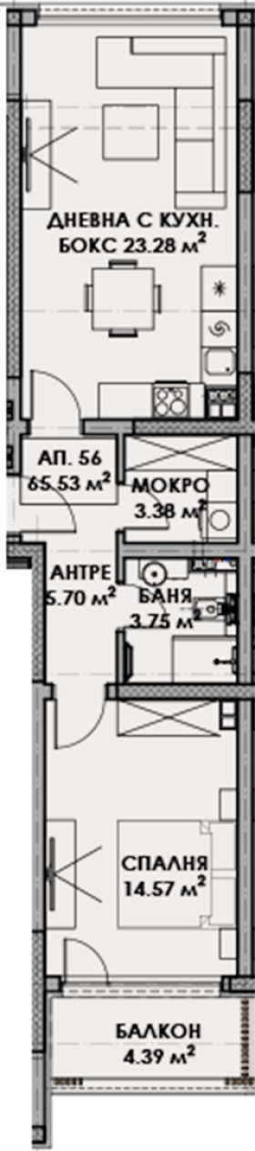 Продава 2-СТАЕН, гр. София, Малинова долина, снимка 3 - Aпартаменти - 48602397