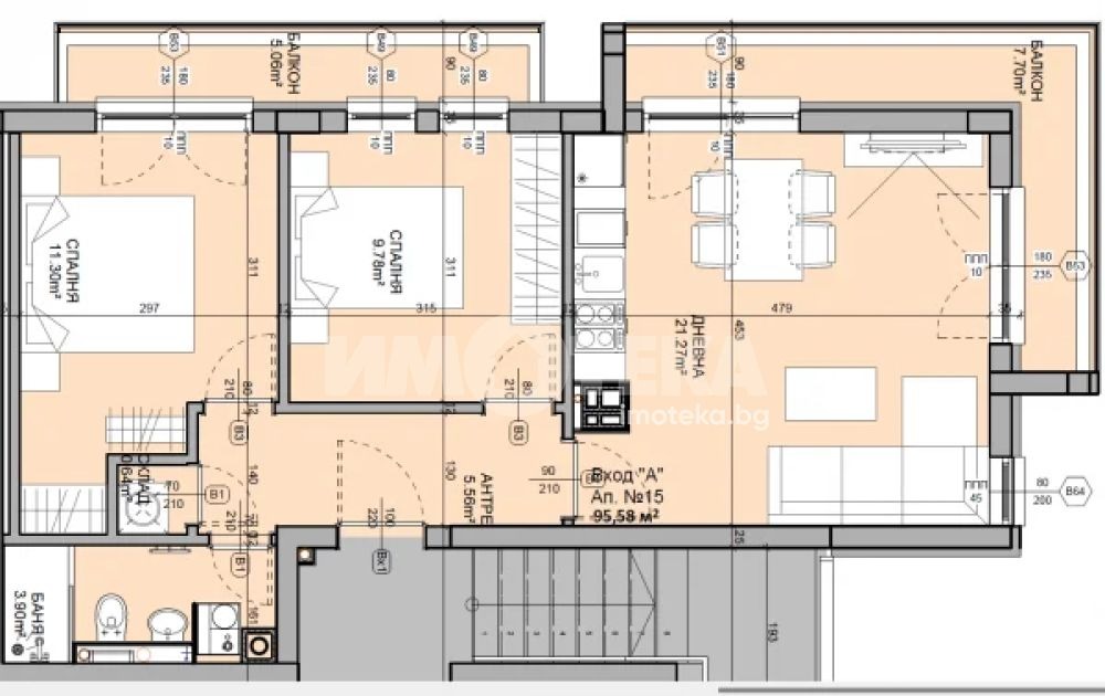Продава 3-СТАЕН, гр. София, Манастирски ливади, снимка 4 - Апартаменти - 53871390