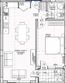 1 dormitorio Vazrazhdane 1, Varna 6