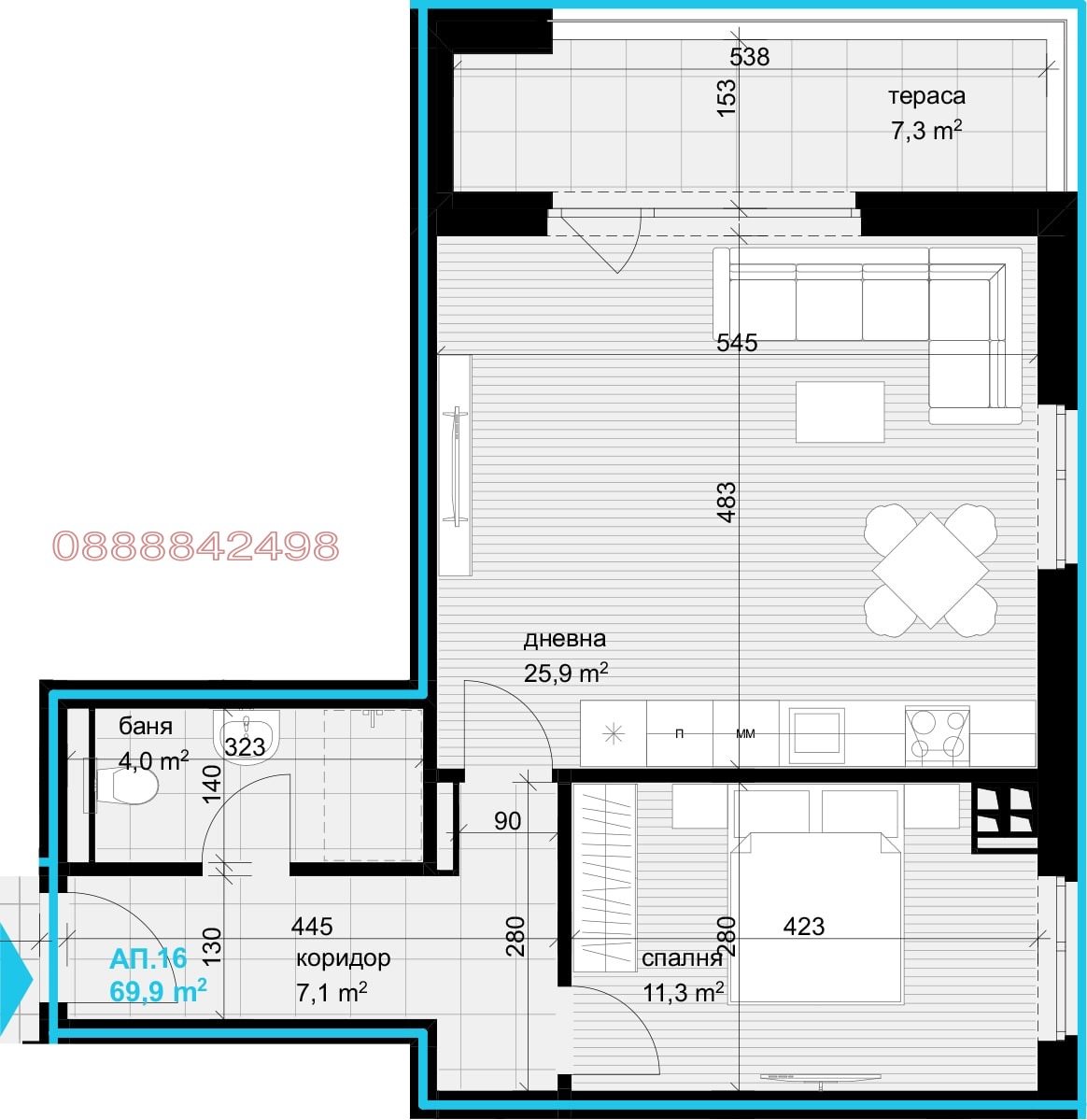 Продава 2-СТАЕН, гр. Варна, Аспарухово, снимка 3 - Апартаменти - 54229262