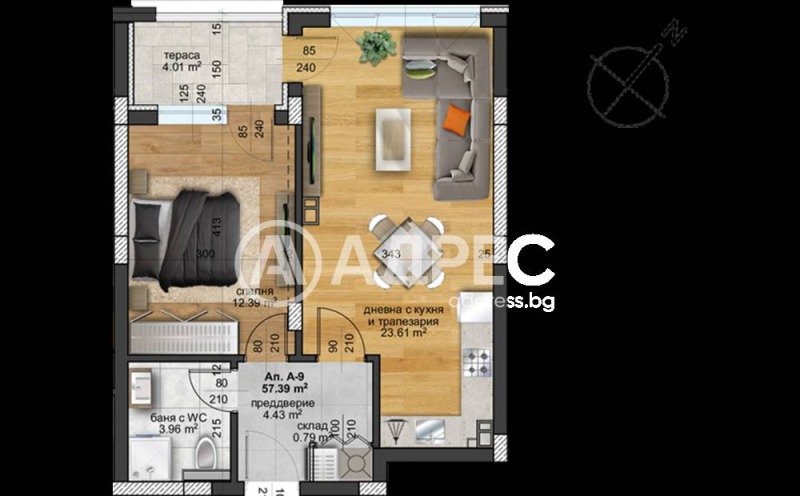 Na sprzedaż  1 sypialnia Plowdiw , Zapaden , 65 mkw | 57471894 - obraz [4]