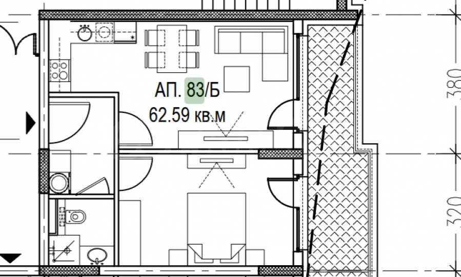 Продава 2-СТАЕН, гр. София, Обеля, снимка 2 - Апартаменти - 54332639