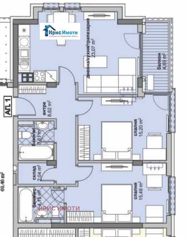 Продава 3-СТАЕН, гр. София, Люлин 6, снимка 5 - Апартаменти - 49478643