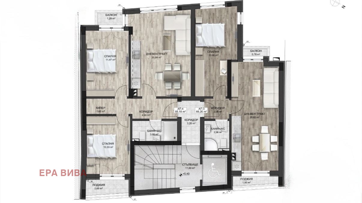 Продава 3-СТАЕН, гр. Варна, Погреби, снимка 3 - Апартаменти - 53899575