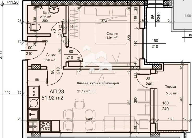 Myytävänä  1 makuuhuone Plovdiv , Kjutšuk Pariž , 63 neliömetriä | 35946687 - kuva [11]