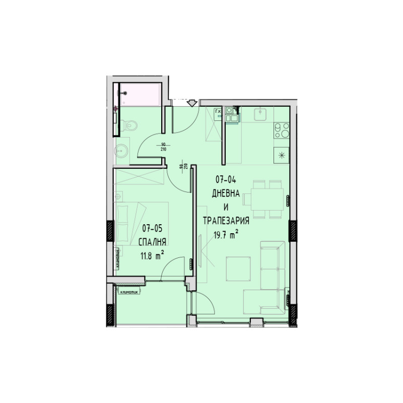 De vânzare  1 dormitor Sofia , Malinova dolina , 65 mp | 30570132 - imagine [2]