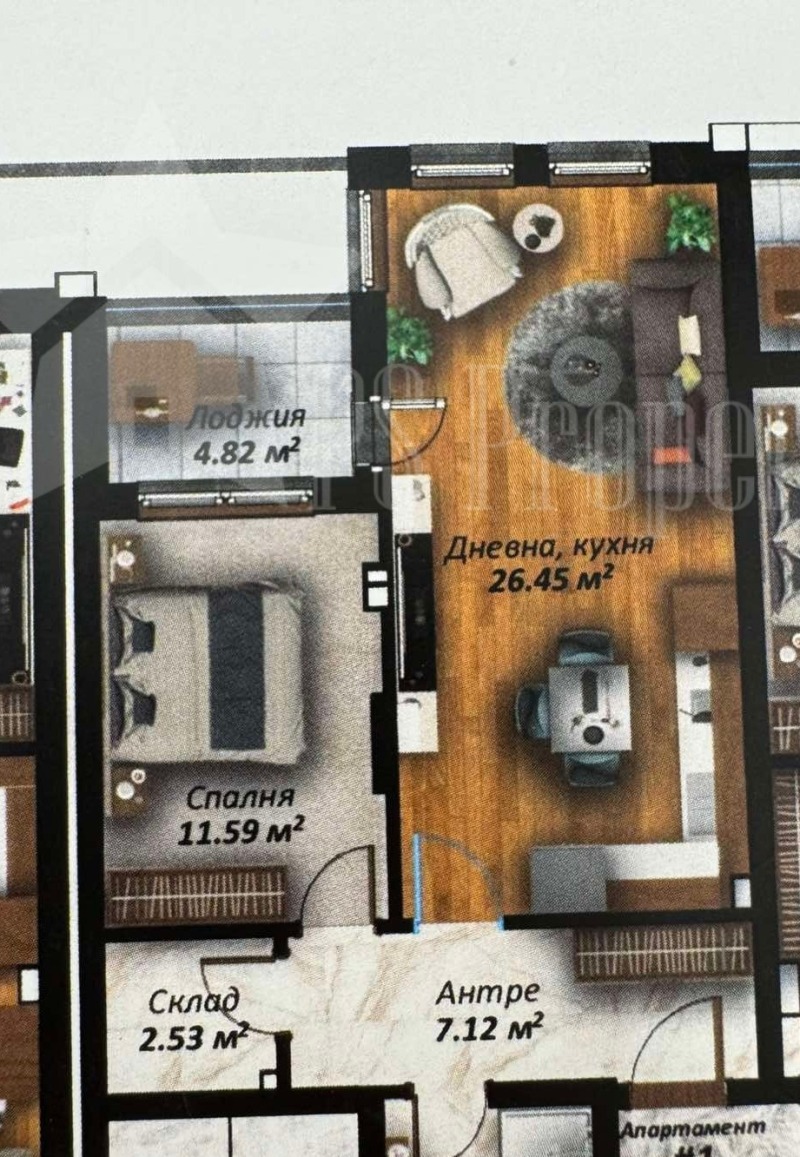Til salgs  1 soverom Stara Zagora , Ajazmoto , 83 kvm | 69351097 - bilde [4]
