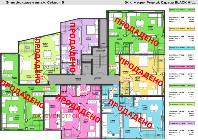 Till salu  2 sovrum Burgas , Meden rudnik - zona V , 73 kvm | 28740284 - bild [11]