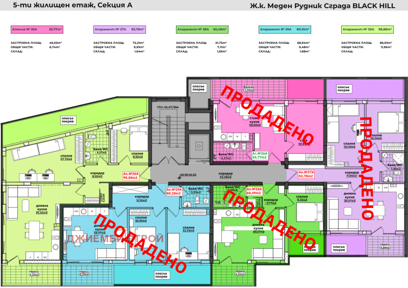 Till salu  2 sovrum Burgas , Meden rudnik - zona V , 73 kvm | 28740284 - bild [14]