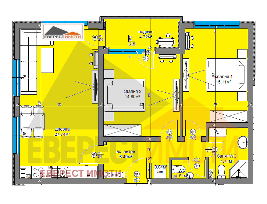 Продава 3-СТАЕН, гр. Пловдив, Южен, снимка 2 - Апартаменти - 55404064