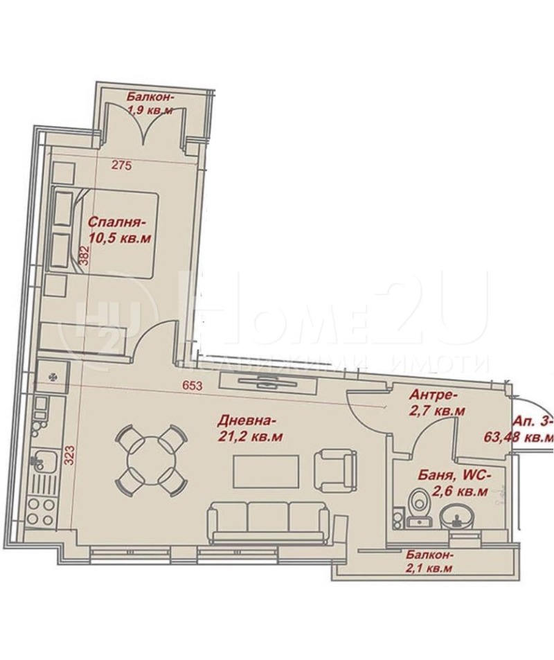 На продаж  1 спальня Варна , Погреби , 63 кв.м | 17743350 - зображення [3]