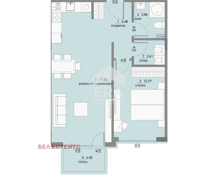 Na sprzedaż  1 sypialnia Sofia , Malinowa dolina , 76 mkw | 40774247 - obraz [7]