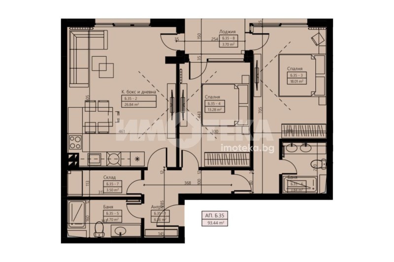 Продава 3-СТАЕН в град София, Малинова долина - 113 кв.м / 244 000 € » 477 222.52 лв., ИМОТЕКА
