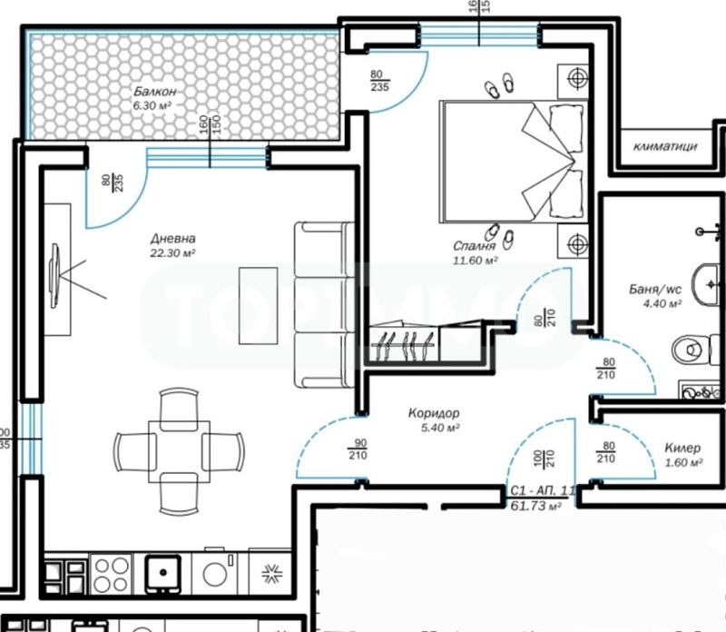 Продава 2-СТАЕН, гр. Варна, м-т Ален мак, снимка 6 - Апартаменти - 53271608