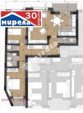Продава 3-стаен град София Левски В - [1] 