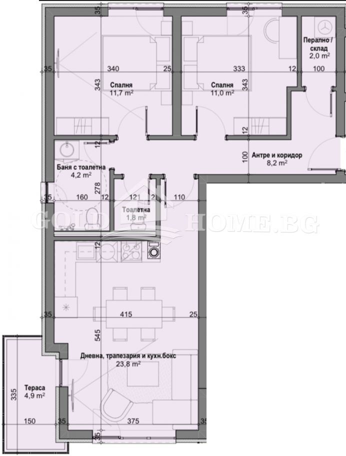 Na prodej  2 ložnice Plovdiv , Komatevo , 92 m2 | 25165959 - obraz [2]