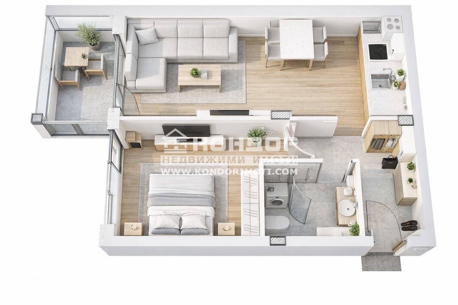 Продава 2-СТАЕН, гр. Пловдив, Прослав, снимка 2 - Апартаменти - 54300943