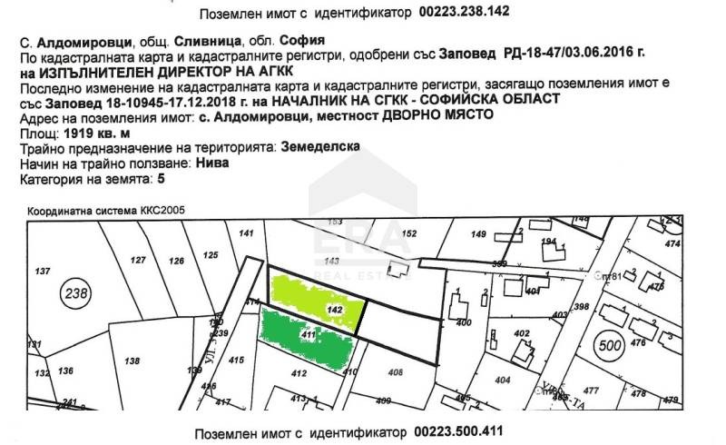 Продава ПАРЦЕЛ, с. Алдомировци, област София област, снимка 4 - Парцели - 45823335