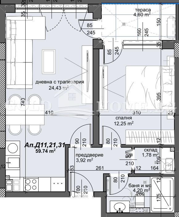 Продава 2-СТАЕН, гр. Пловдив, Тракия, снимка 3 - Aпартаменти - 48124008