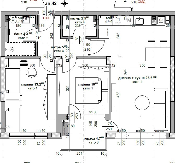 Продава 3-СТАЕН, гр. Стара Загора, Загорка, снимка 4 - Aпартаменти - 48307170