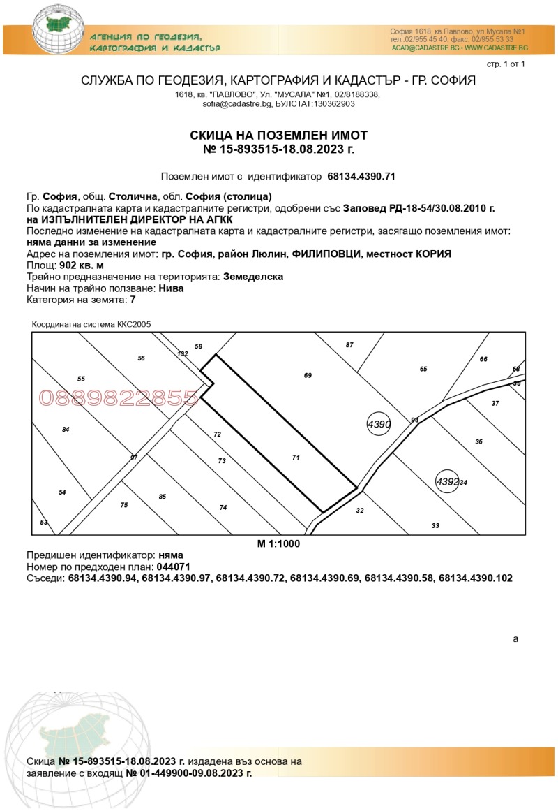 Продава ПАРЦЕЛ, гр. София, Филиповци, снимка 2 - Парцели - 49046122