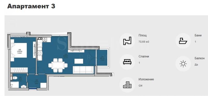Продава 2-СТАЕН, гр. София, област София-град, снимка 2 - Апартаменти - 53112831
