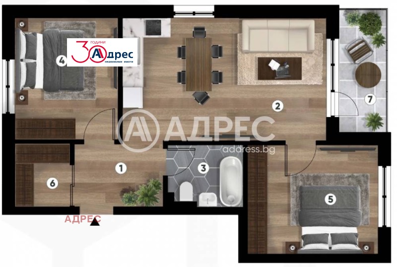 Na prodej  2 ložnice Varna , k.k. Čajka , 80 m2 | 90801090 - obraz [4]