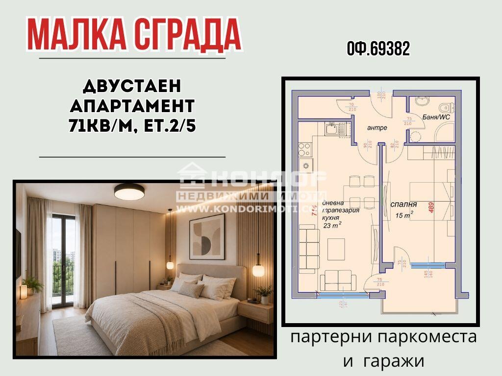 Продава 2-СТАЕН, гр. Пловдив, Кючук Париж