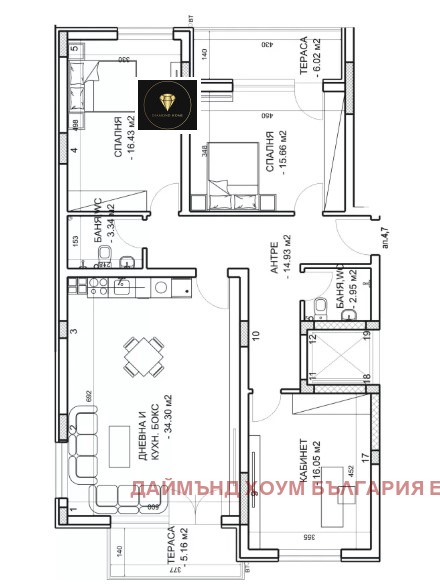 Na prodej  3 ložnice Plovdiv , Mladežki Chalm , 150 m2 | 32806891 - obraz [2]